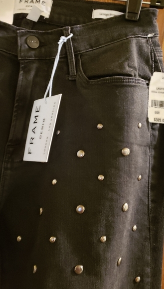 Black studded Frame jeans - Picture 5 of 6